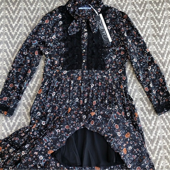 Dalia MacPhee dress floral long sleeve pleated size 1X - Picture 11 of 16